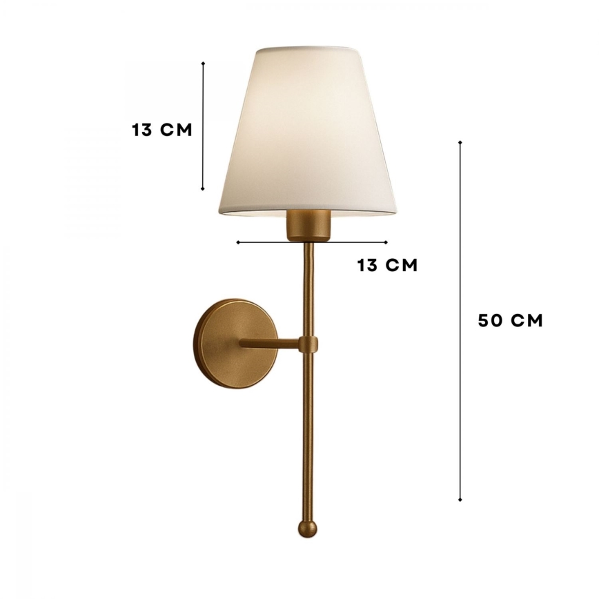ASPARAGUS wall lamp 1x E27/40W/230V gold/cream