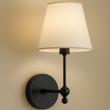 ASPARAGUS Wall Lamp 1xE27/40W/230V Black/Cream