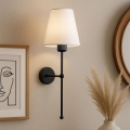 ASPARAGUS Wall Lamp 1xE27/40W/230V Black/Cream