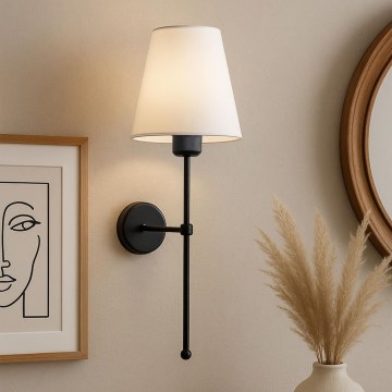 ASPARAGUS Wall Lamp 1xE27/40W/230V Black/Cream