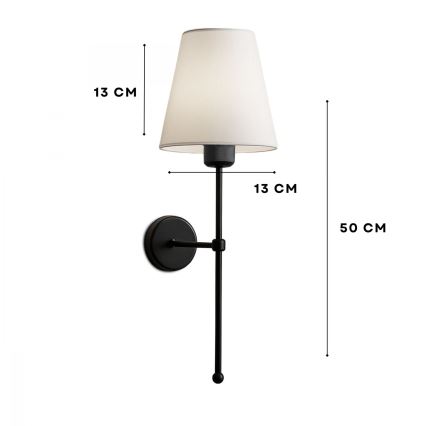 ASPARAGUS Wall Lamp 1xE27/40W/230V Black/Cream
