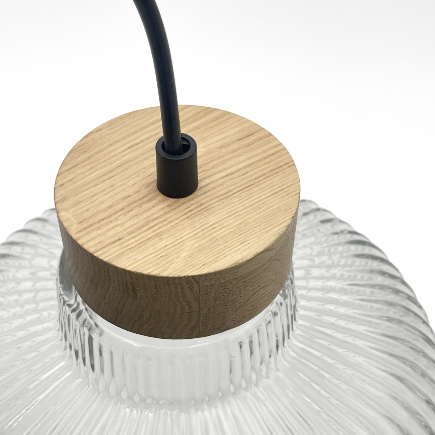 ASTA Corded Pendant Light 1x E27/60W, 230V, Ø 28 cm, Oak