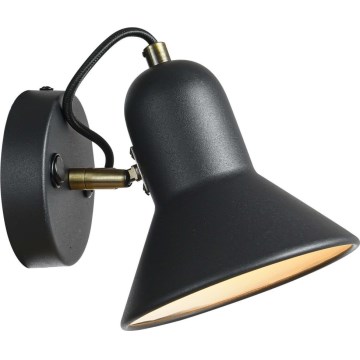 ASTAMA Wall-mounted Spotlight 1xE27/40W/230V, Black/Brass