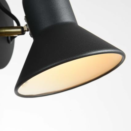 ASTAMA Wall-mounted Spotlight 1xE27/40W/230V, Black/Brass