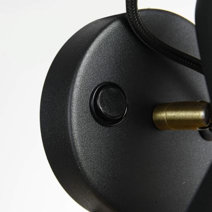 ASTAMA Wall-mounted Spotlight 1xE27/40W/230V, Black/Brass