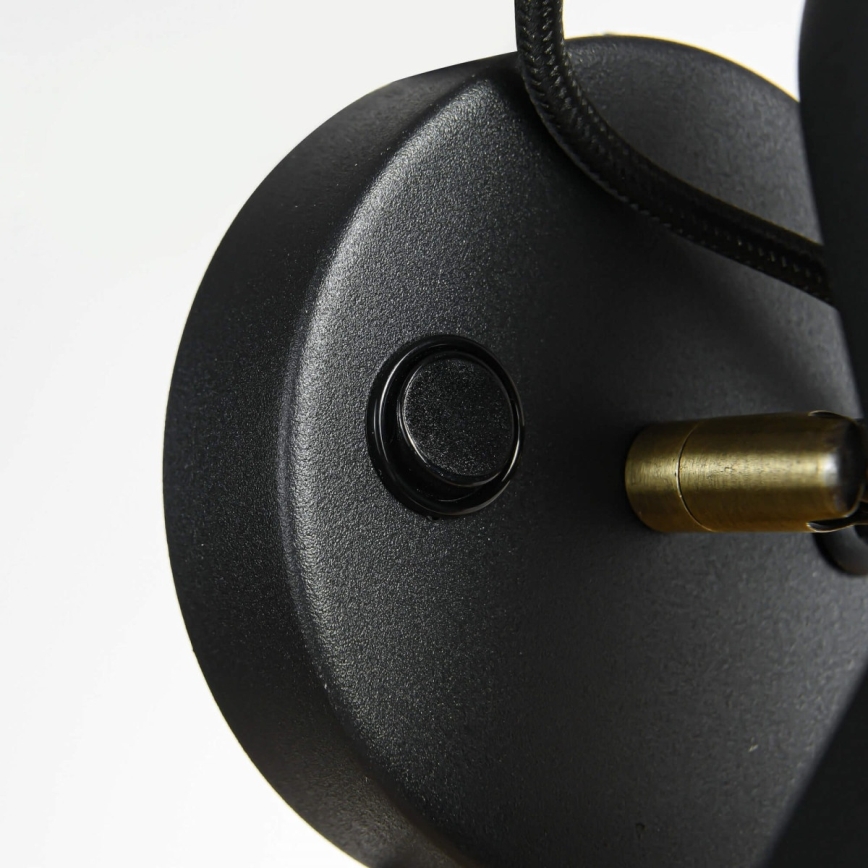 ASTAMA Wall-mounted Spotlight 1xE27/40W/230V, Black/Brass