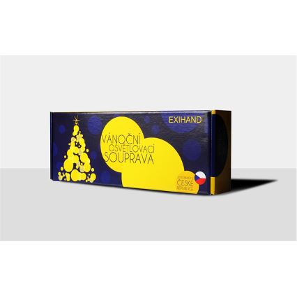 Christmas chain ASTERIA 16xE10/14V/230V colourful