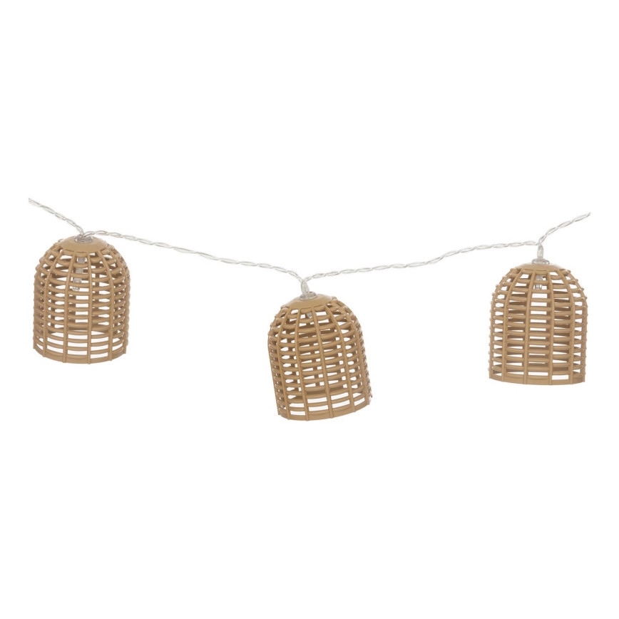 Atmosphera - AIA LED Solar Decorative String Lights, 10 LEDs, 3.35 m, IP44, Warm White, 1500 mAh