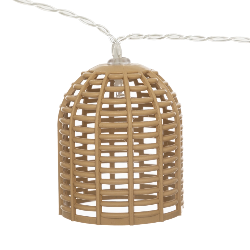 Atmosphera - AIA LED Solar Decorative String Lights, 10 LEDs, 3.35 m, IP44, Warm White, 1500 mAh