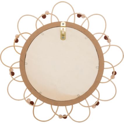 Atmosphera - CAMPAIN Children's Wall Mirror, diameter 38 cm, Rattan