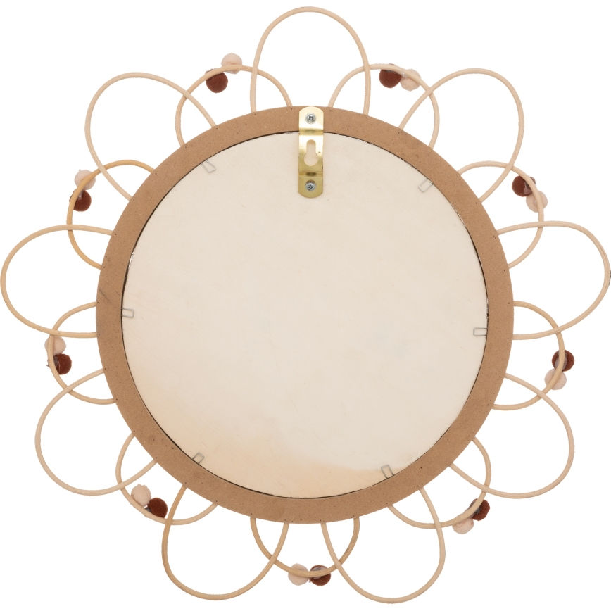 Atmosphera - CAMPAIN Children's Wall Mirror, diameter 38 cm, Rattan