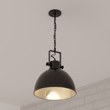 Atmosphera - Chandelier on a chain BASALT 1xE27/25W/230V black