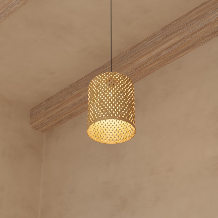 Atmosphera - Chandelier on a string ALI 1xE27/40W/230V bamboo