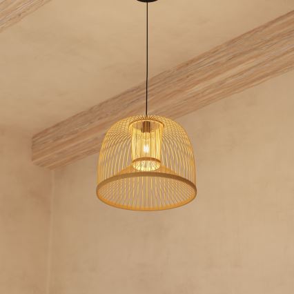 Atmosphera - Chandelier on a string AMY 1xE27/40W/230V bamboo