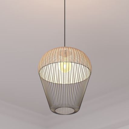 Atmosphera - Chandelier on a string ANEA 1xE27/40W/230V rattan