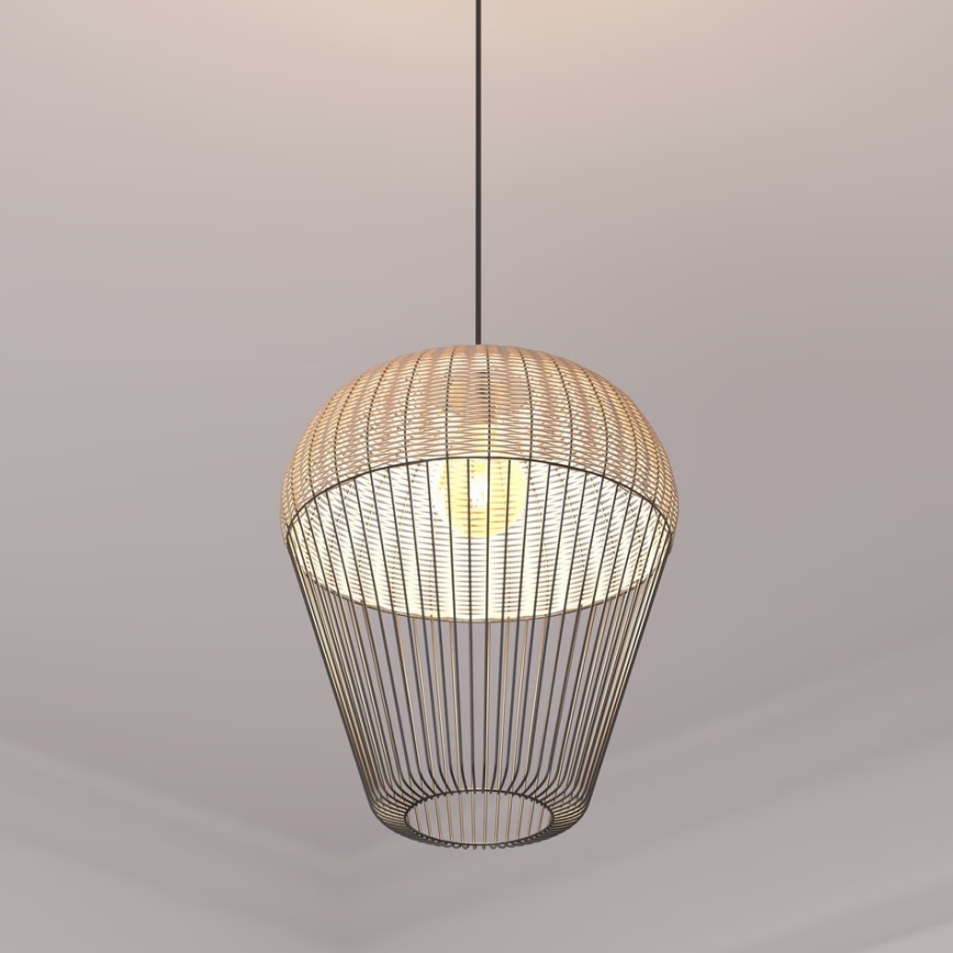 Atmosphera - Chandelier on a string ANEA 1xE27/40W/230V rattan