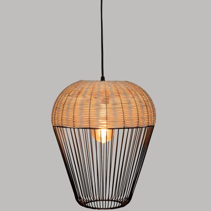 Atmosphera - Chandelier on a string ANEA 1xE27/40W/230V rattan