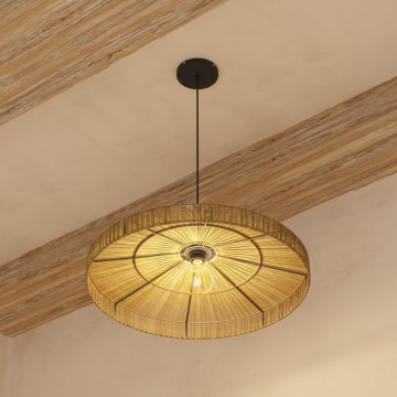 Atmosphera - Chandelier on a string BELLAMY 1xE27/40W/230V jute