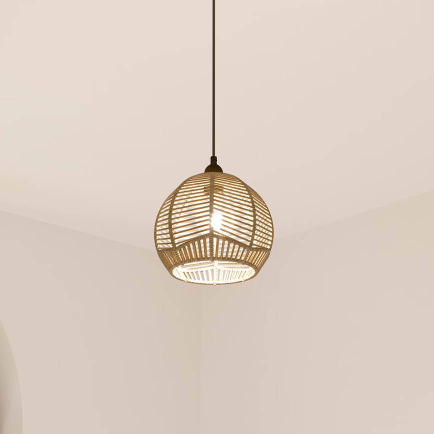 Atmosphera - Chandelier on a string CAREN 1xE27/40W/230V jute