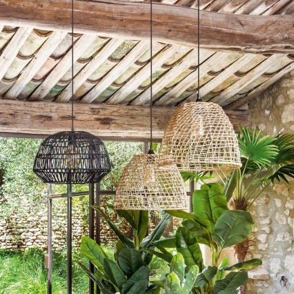 Atmosphera - Chandelier on a string JADA 1xE27/40W/230V rattan