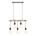 Atmosphera - Chandelier on a string JAKE 5xE27/40W/230V pine