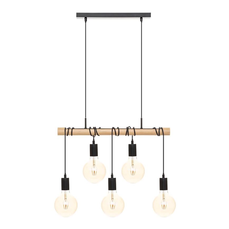 Atmosphera - Chandelier on a string JAKE 5xE27/40W/230V pine