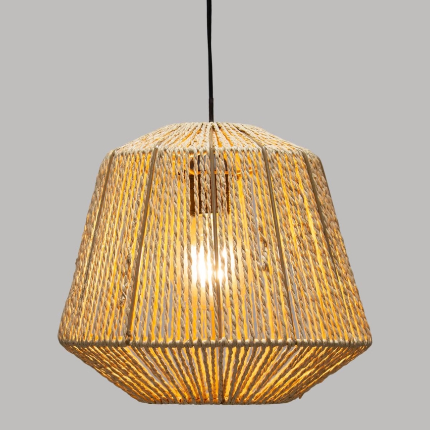 Atmosphera - Chandelier on a string JILY 1xE27/40W/230V jute beige