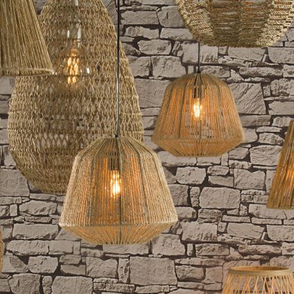 Atmosphera - Chandelier on a string JILY 1xE27/40W/230V jute beige