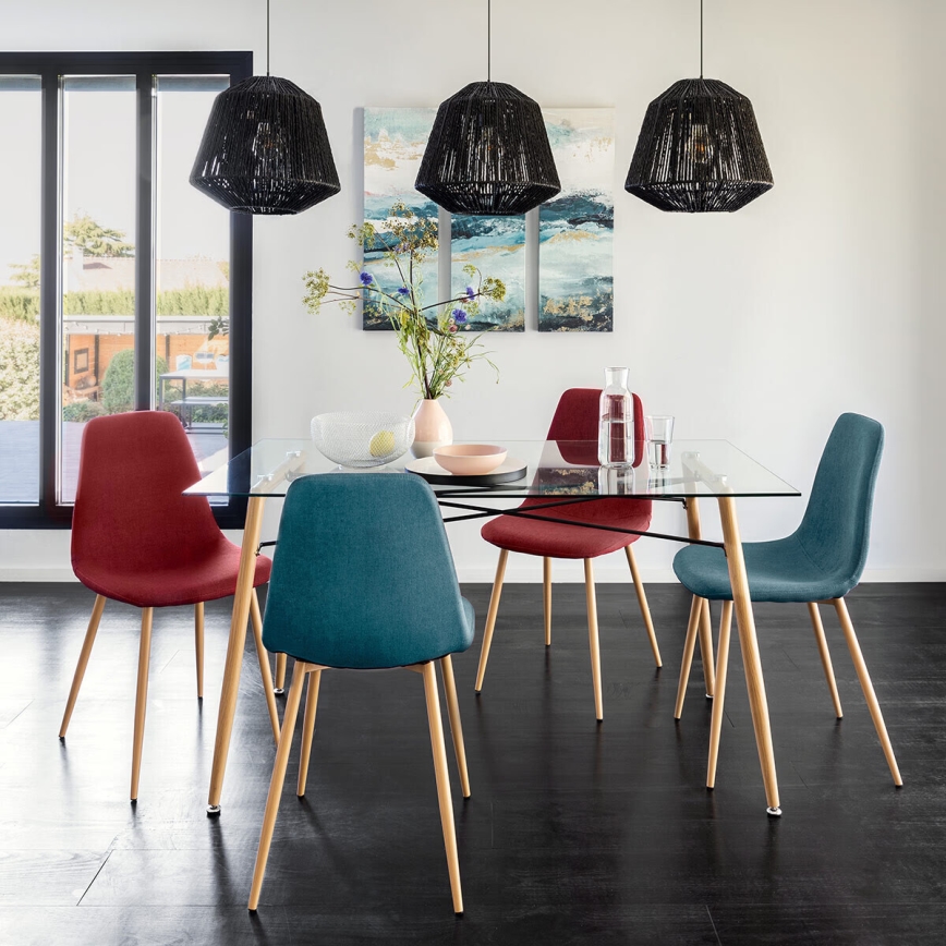 Atmosphera - Chandelier on a string JILY 1xE27/40W/230V jute black