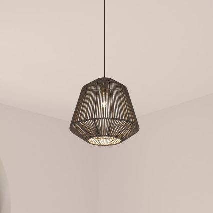 Atmosphera - Chandelier on a string JILY 1xE27/40W/230V jute black