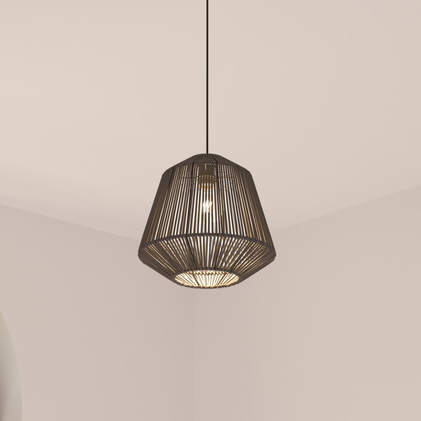 Atmosphera - Chandelier on a string JILY 1xE27/40W/230V jute black