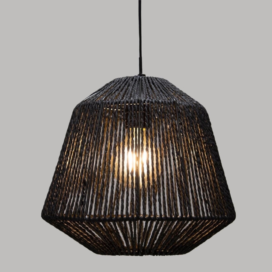 Atmosphera - Chandelier on a string JILY 1xE27/40W/230V jute black