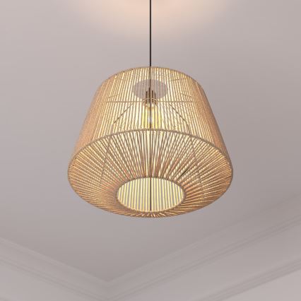 Atmosphera - Chandelier on a string JILY 1xE27/40W/230V jute