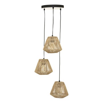 Atmosphera - Chandelier on a string JILY 3xE27/40W/230V jute