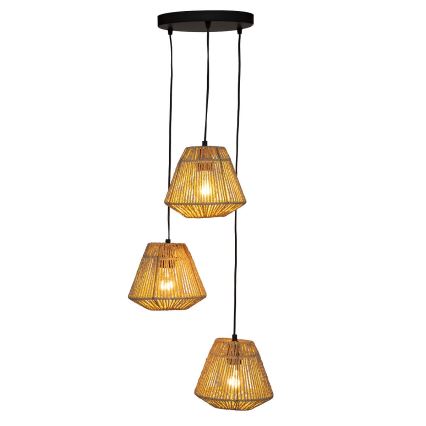 Atmosphera - Chandelier on a string JILY 3xE27/40W/230V jute