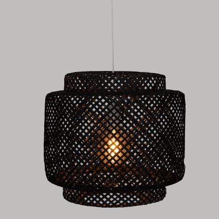 Atmosphera - Chandelier on a string LIBY 1xE27/40W/230V bamboo/black