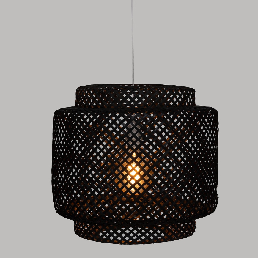 Atmosphera - Chandelier on a string LIBY 1xE27/40W/230V bamboo/black