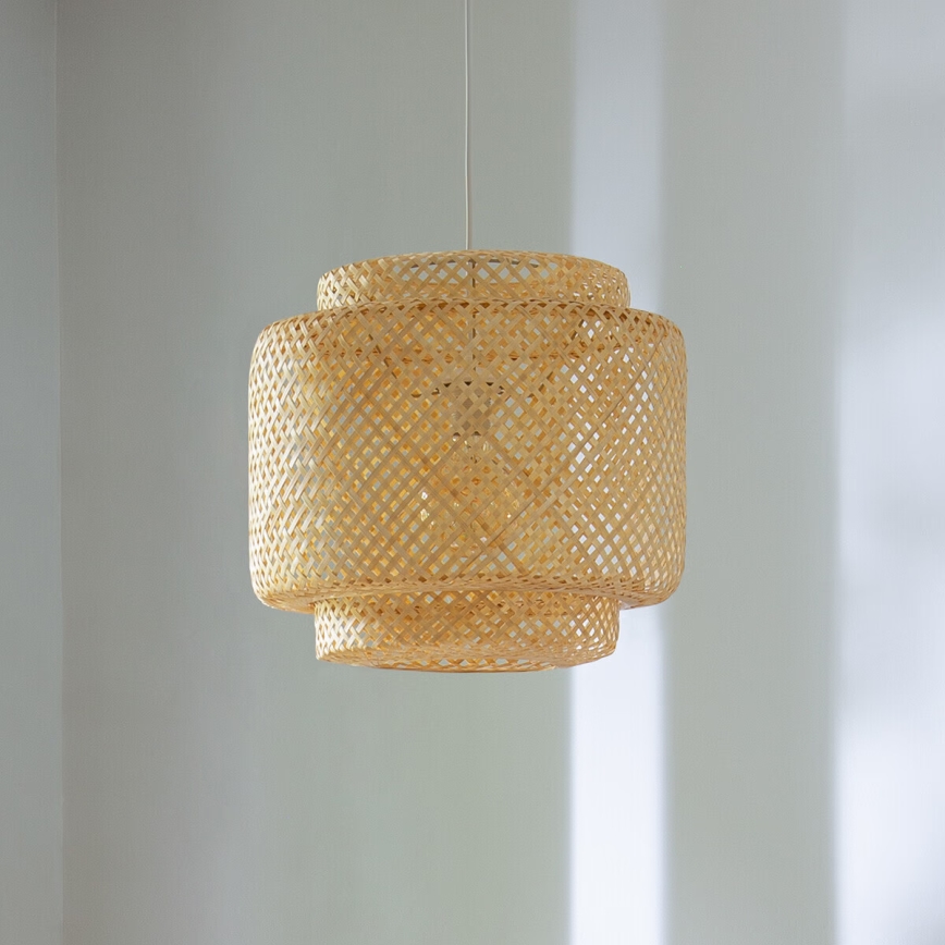 Atmosphera - Chandelier on a string LIBY 1xE27/40W/230V bamboo