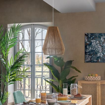 Atmosphera - Chandelier on a string PALM 1xE27/40W/230V jute