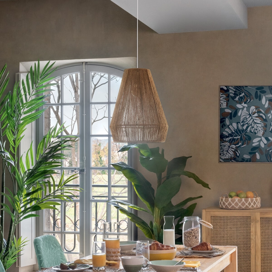 Atmosphera - Chandelier on a string PALM 1xE27/40W/230V jute