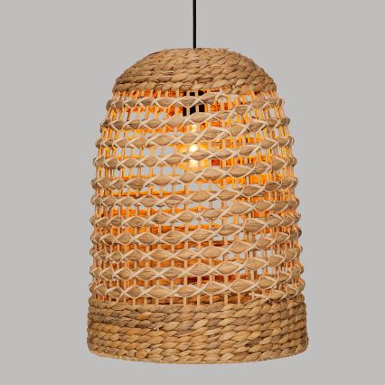 Atmosphera - Chandelier on a string SAND 1xE27/40W/230V rattan/water hyacinth