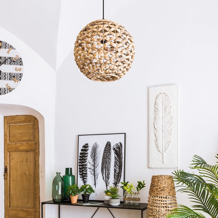 Atmosphera - Chandelier on a string SAND 1xE27/40W/230V water hyacinth