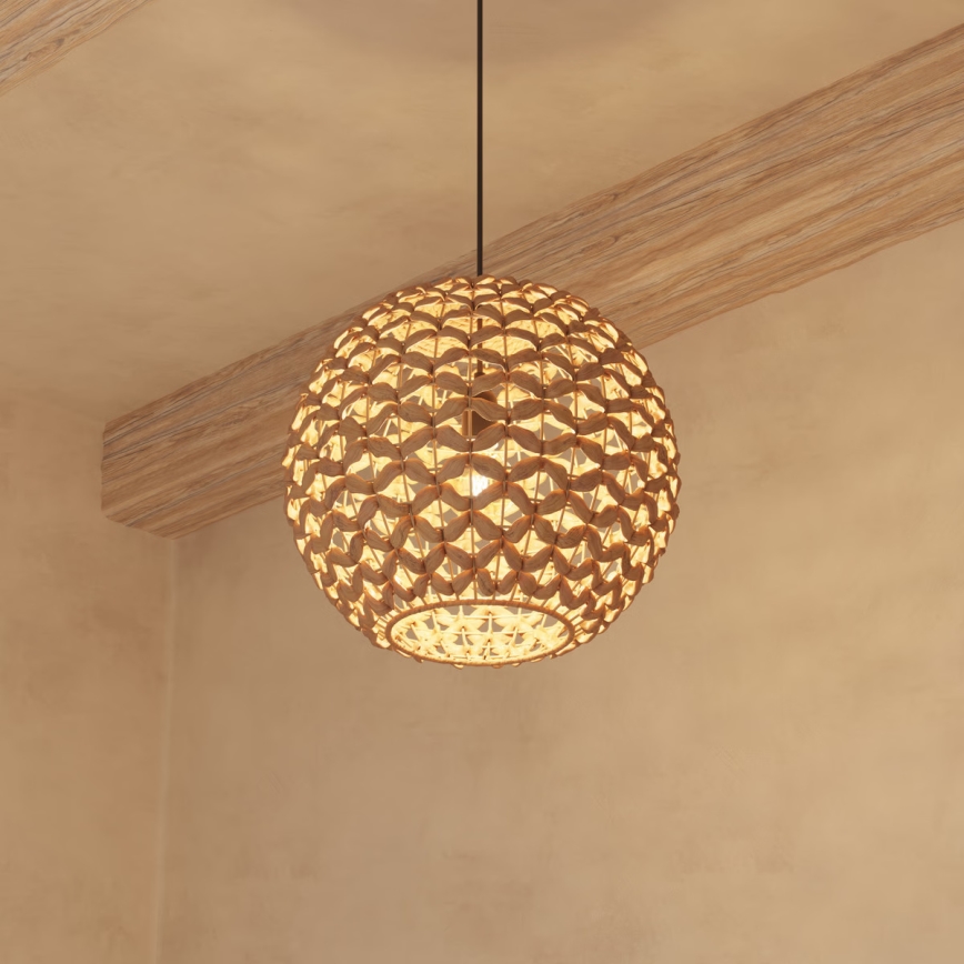 Atmosphera - Chandelier on a string SAND 1xE27/40W/230V water hyacinth