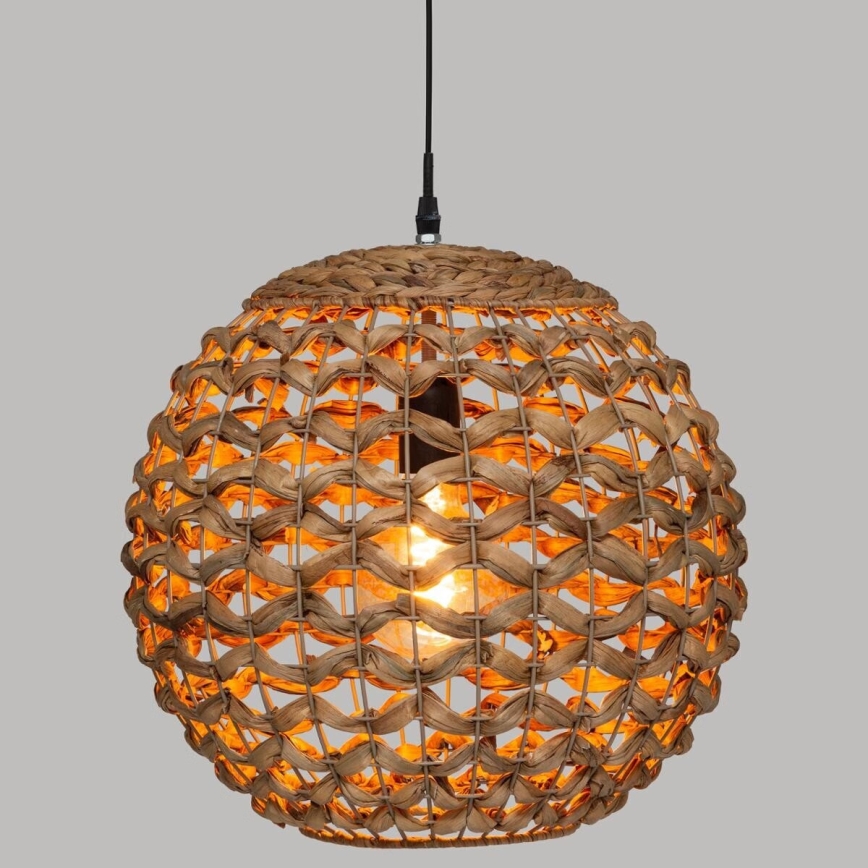 Atmosphera - Chandelier on a string SAND 1xE27/40W/230V water hyacinth