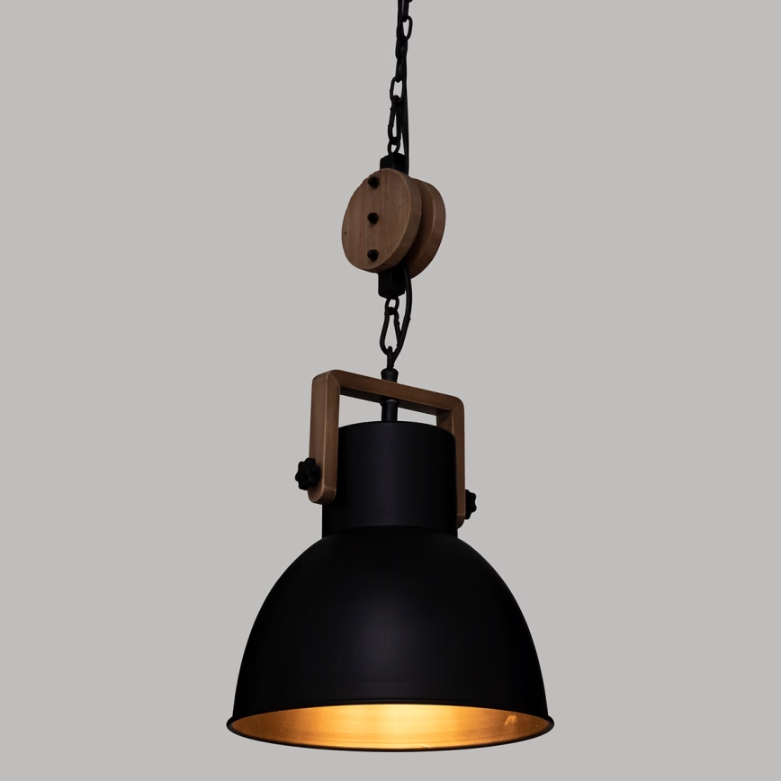 Atmosphera - Chandelier on a string SILAS 1xE27/40W/230V pine