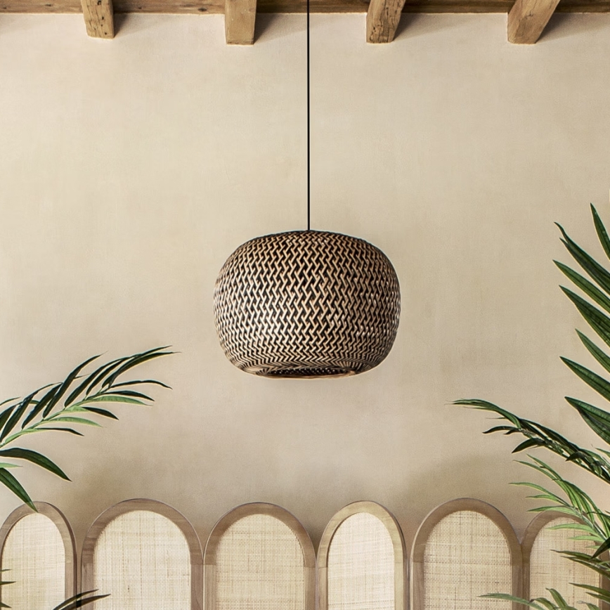 Atmosphera - Chandelier on a string SINAI 1xE27/40W/230V bamboo