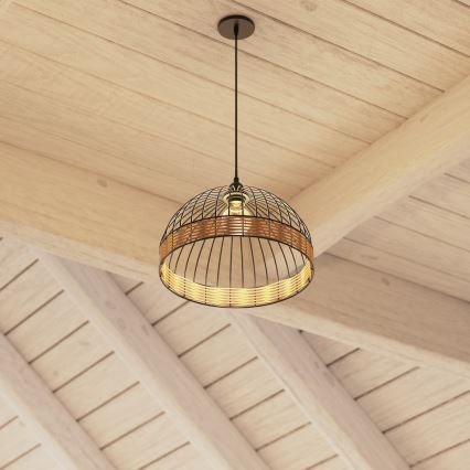 Atmosphera - Chandelier on a string SUWA 1xE27/40W/230V rattan