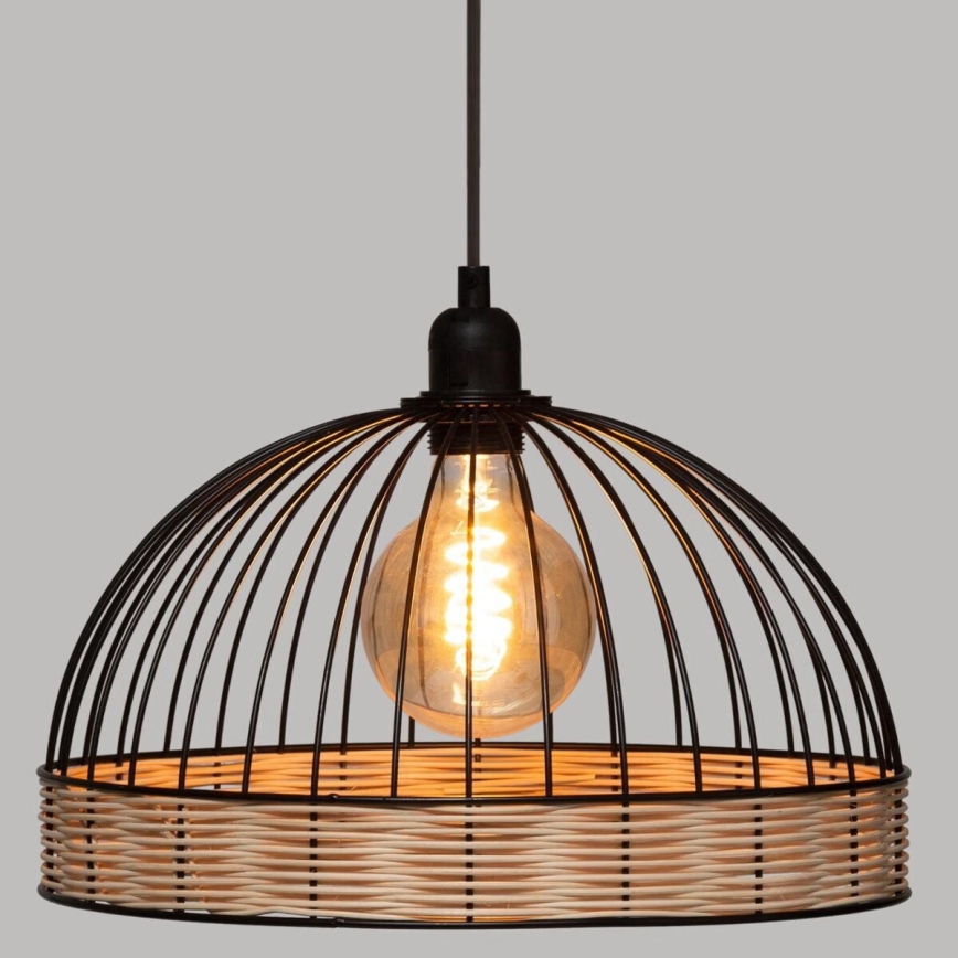 Atmosphera - Chandelier on a string SUWA 1xE27/40W/230V rattan