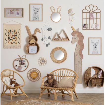 Atmosphera - Children's Wall Mirror RABBIT 37x24 cm Bamboo