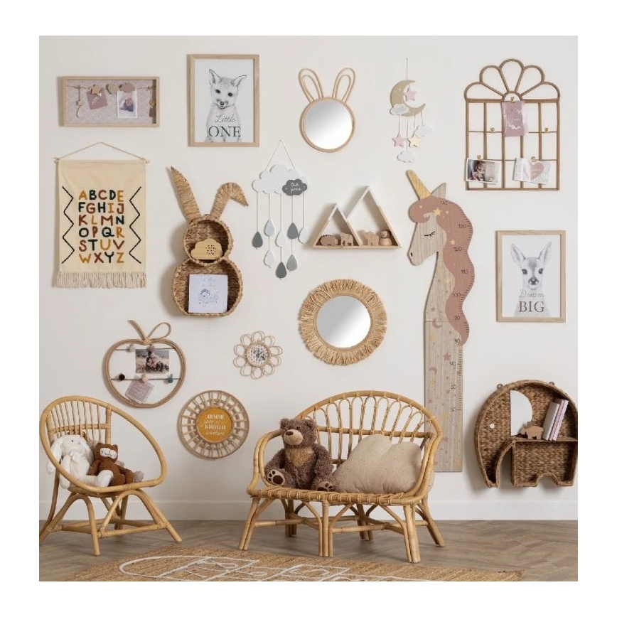 Atmosphera - Children's Wall Mirror RABBIT 37x24 cm Bamboo